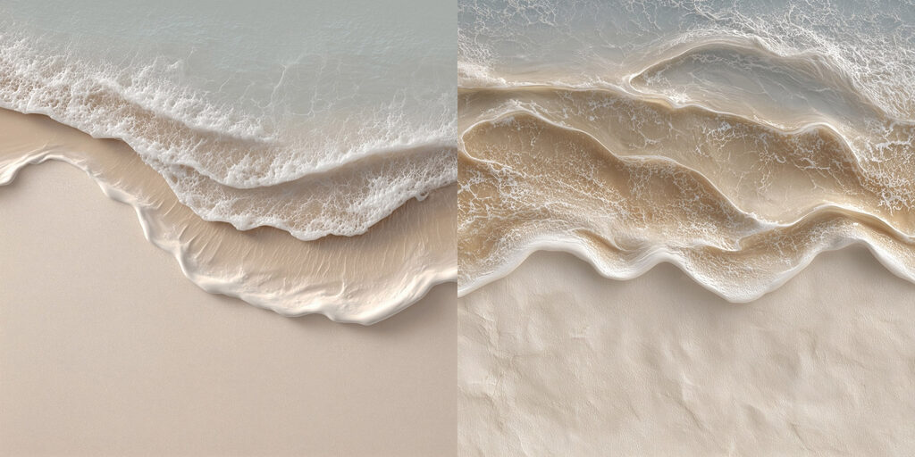 Ondas suaves na praia — design completo