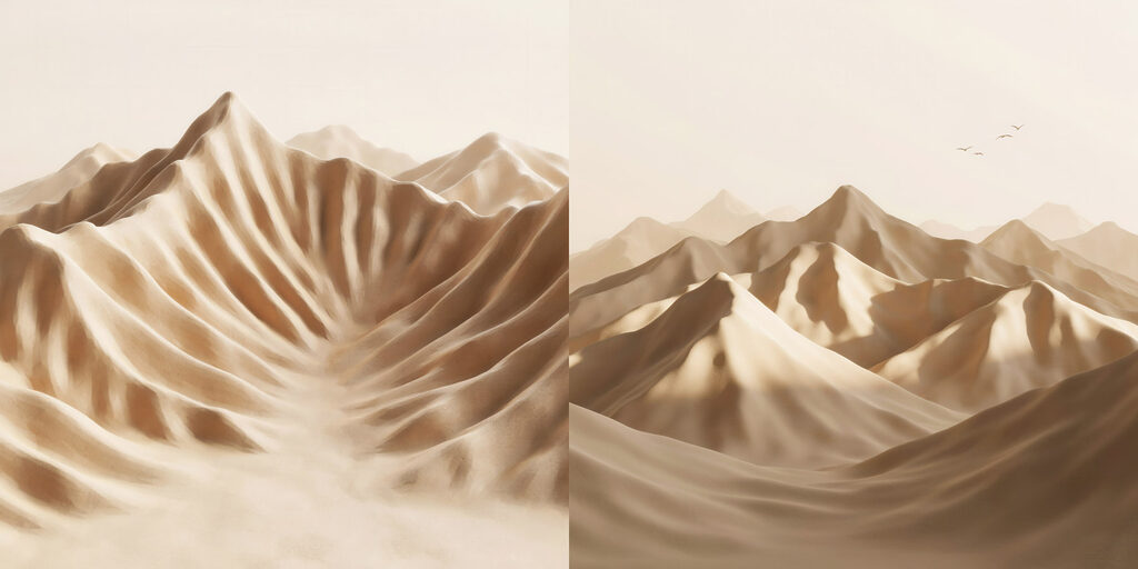 Paisagem de pregas — design completo