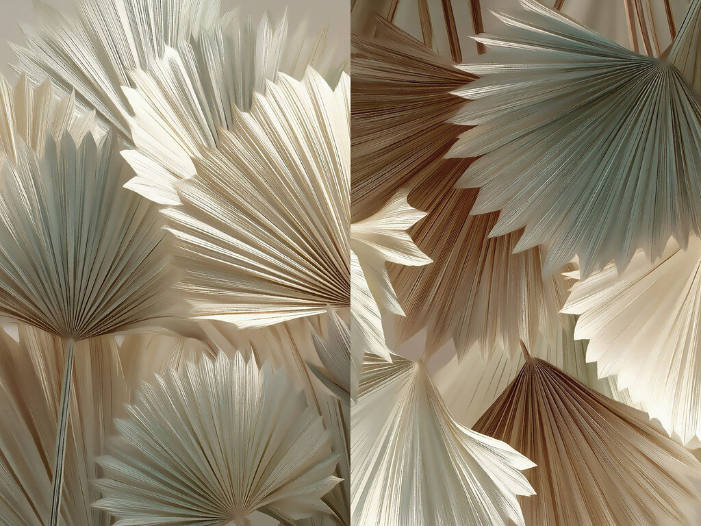 Leques no verde — design completo