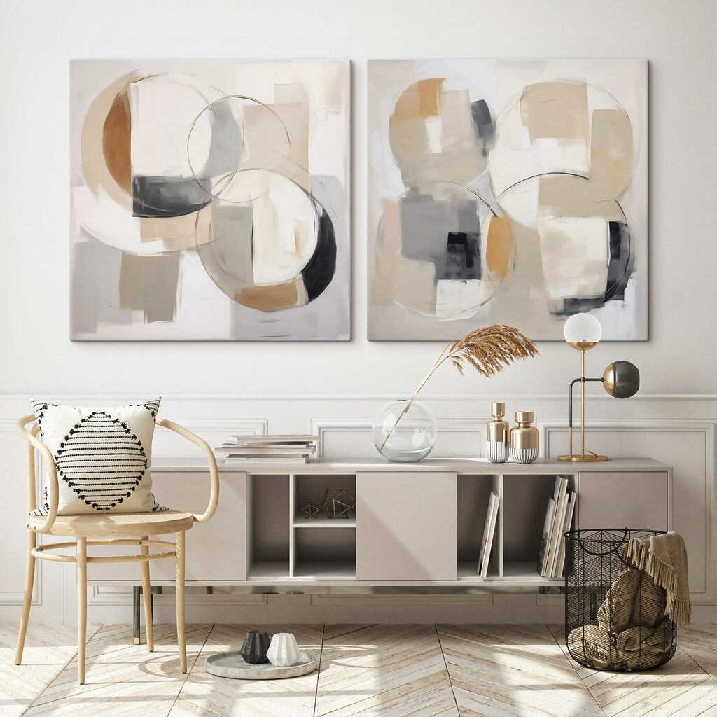 Círculos sobre fundos claros — interior 2