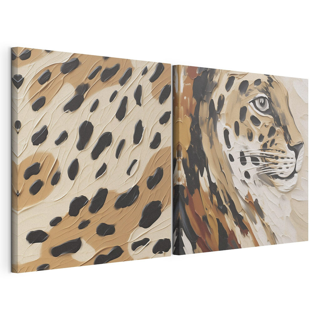 Padrões de leopardo, tela esticada e borda contínua