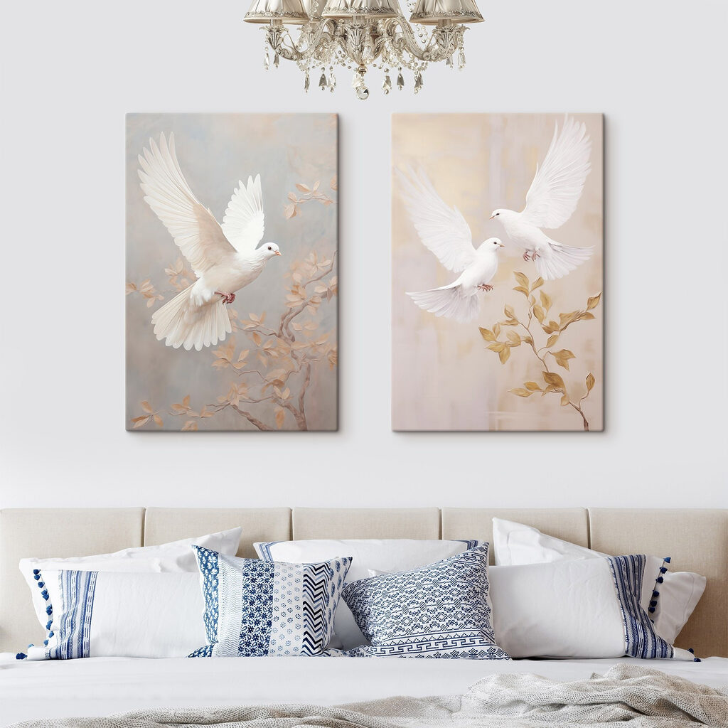 Duas aves brancas — interior 2