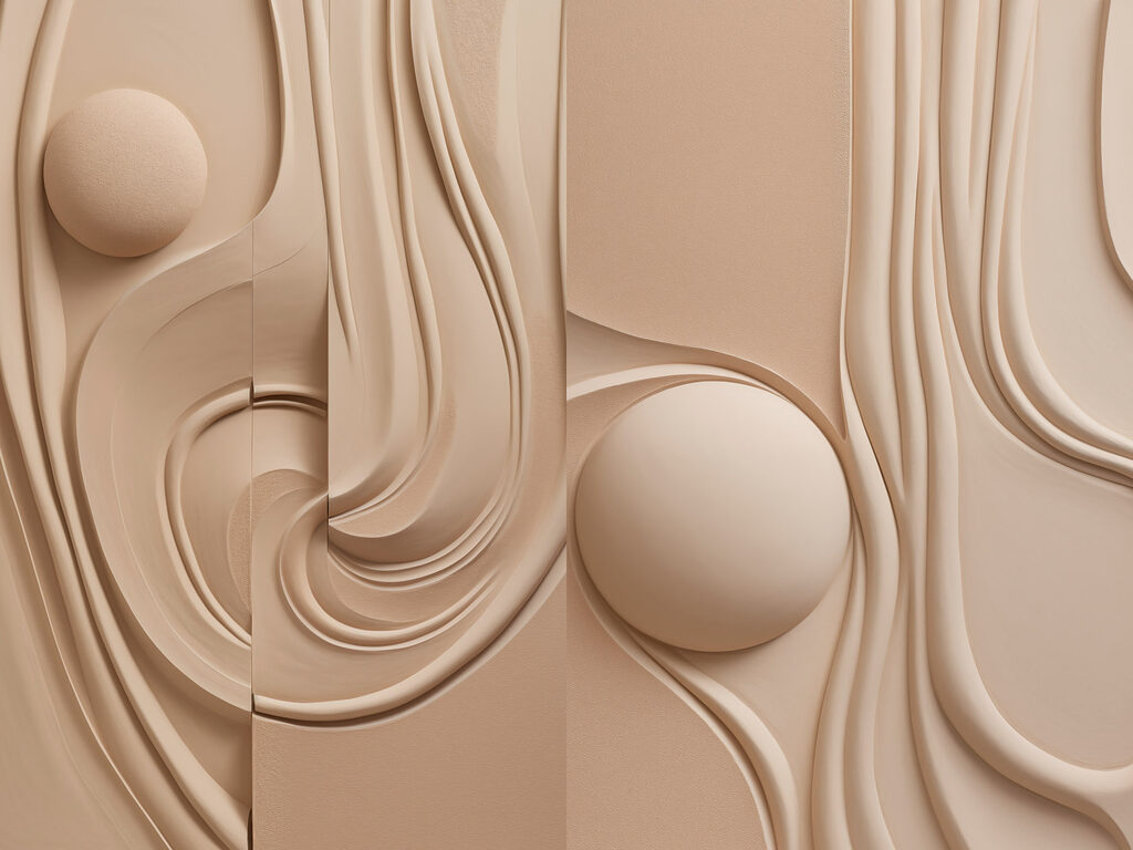 Formas redondas entre fios — design completo