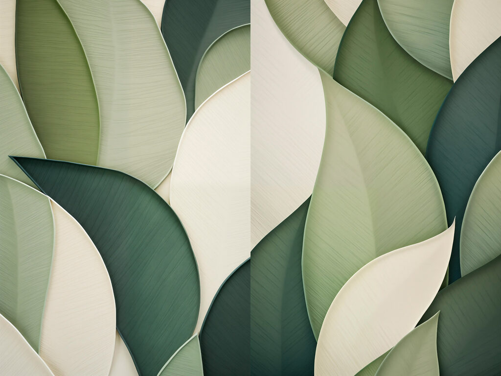 Folhas verdes e luz — design completo