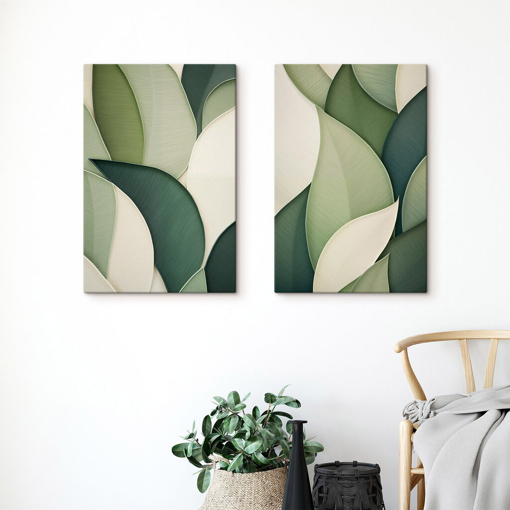 Folhas verdes e luz — interior 1