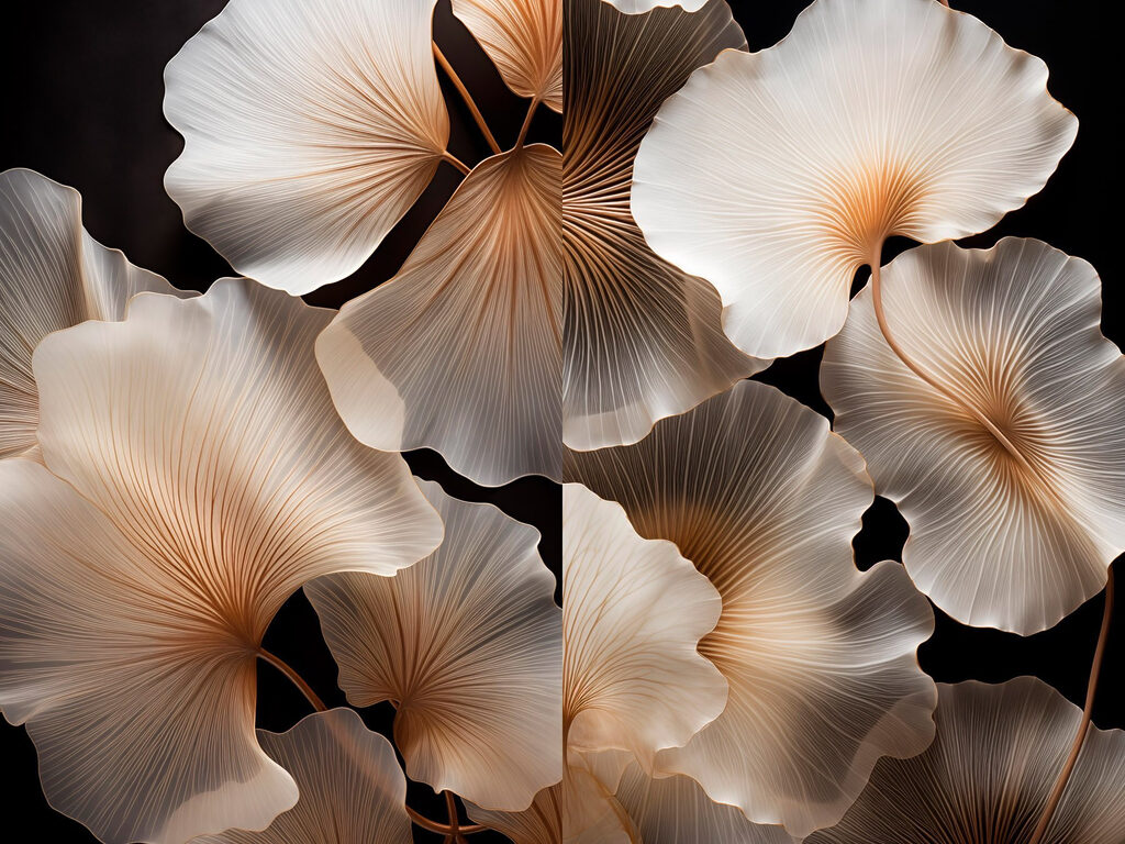 Folhas ondulantes — design completo