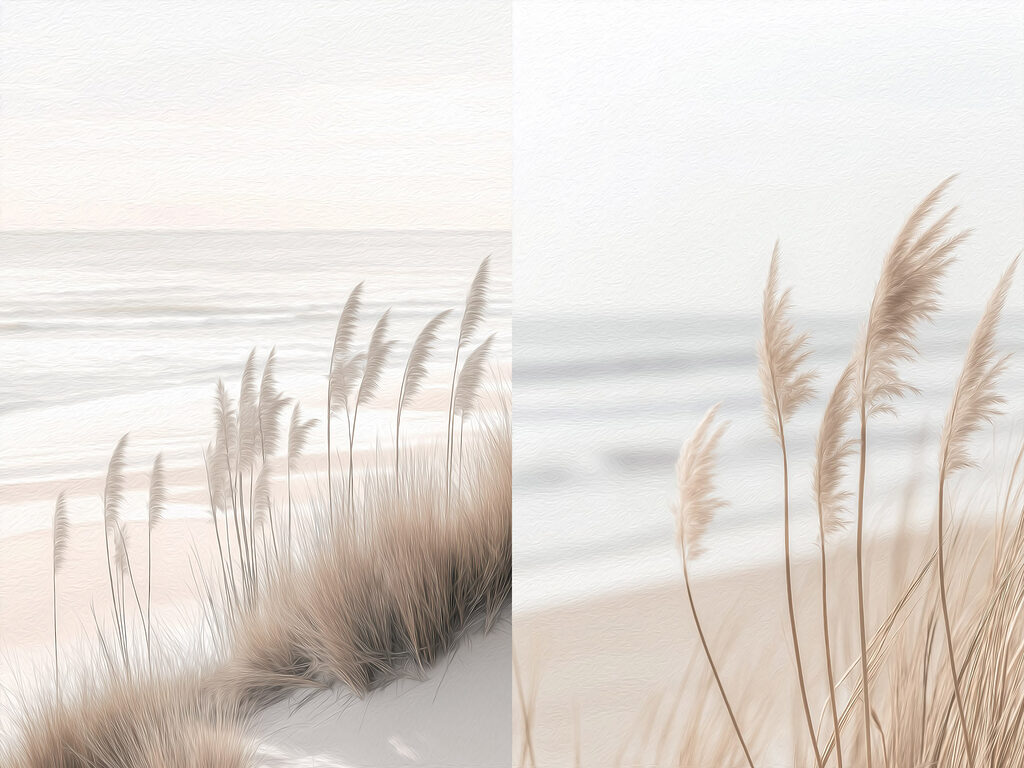 Junto à praia clara — design completo