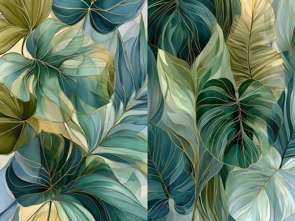 Verde tropical em camadas — design completo