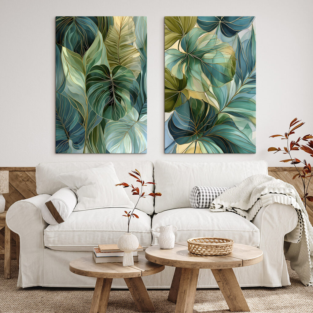Verde tropical em camadas — interior 1
