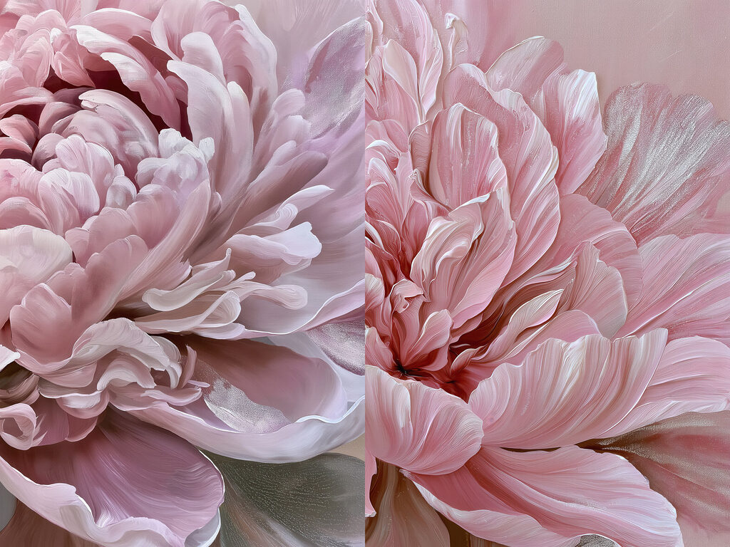 Flores cor-de-rosa de perto — design completo