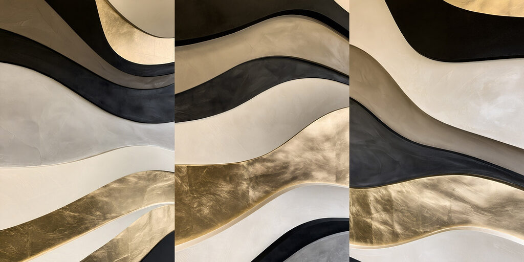 Brilho dourado sobre preto — design completo