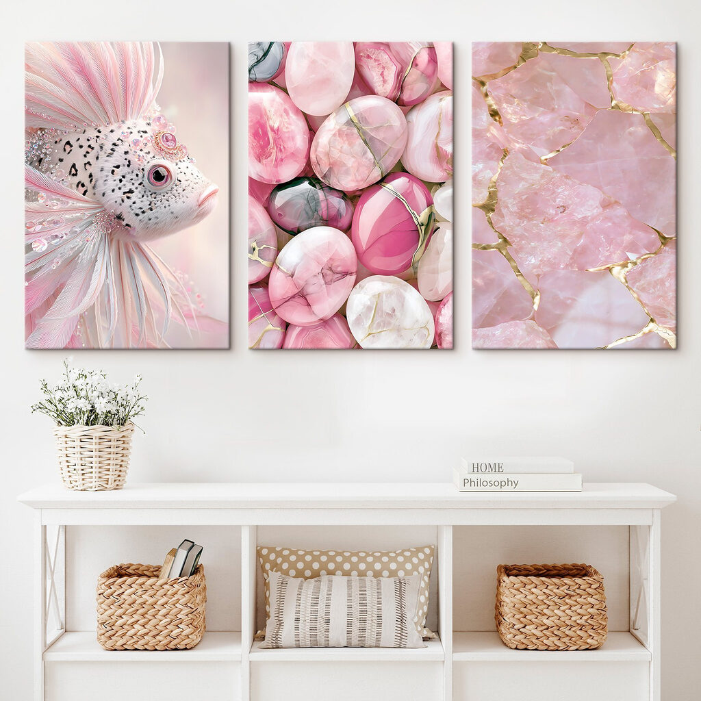 Pedras rosa e brancas — interior 1