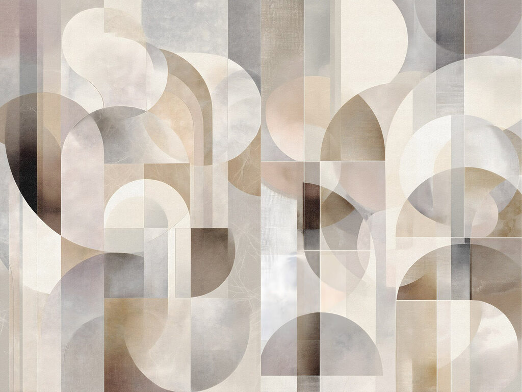 Arcos em mosaicos claros — design completo