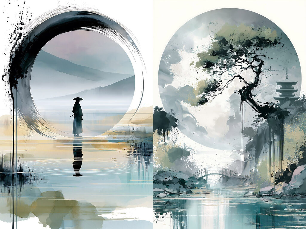 Mundo dentro de círculos — design completo