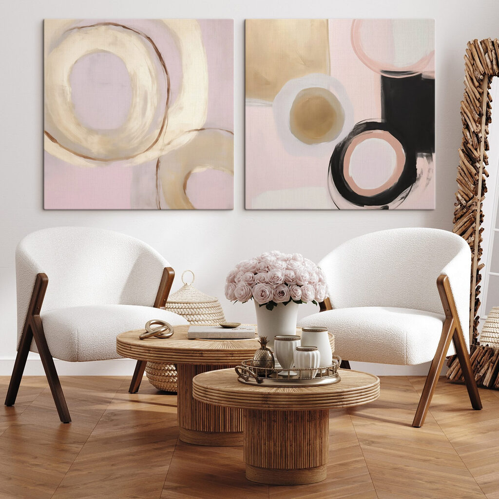 Pinceladas redondas cor-de-rosa — interior 1