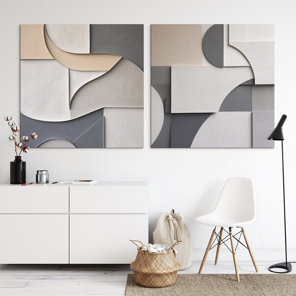 Formas cinzentas em curva — interior 2