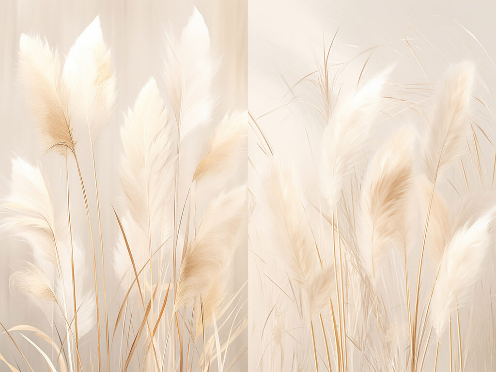 Plumas em hastes finas — design completo