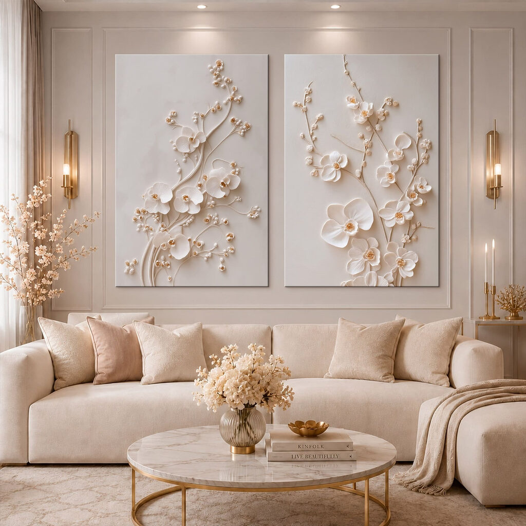 Flores em ramos finos — interior 2