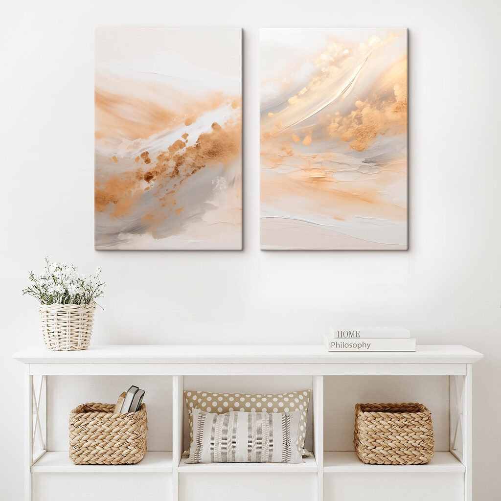 Ondas com salpicos dourados — interior 1