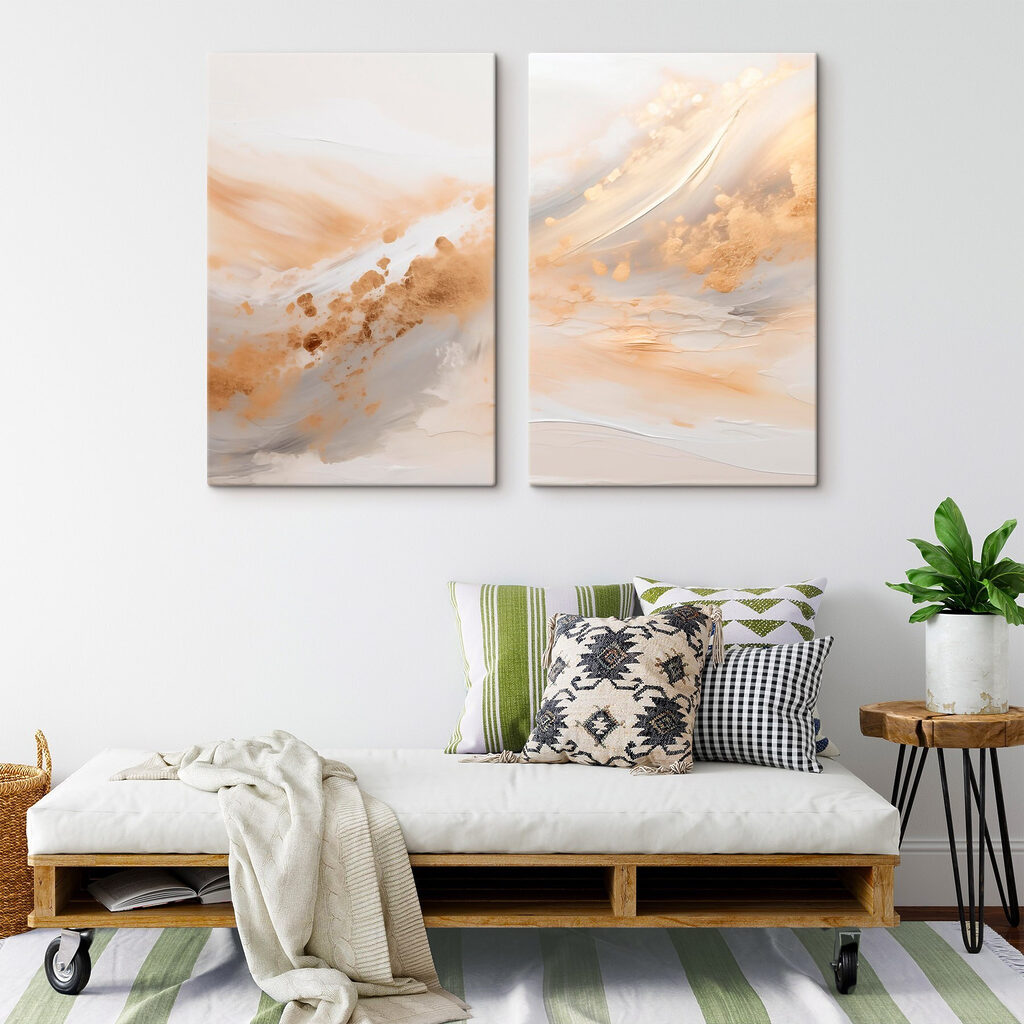 Ondas com salpicos dourados — interior 2
