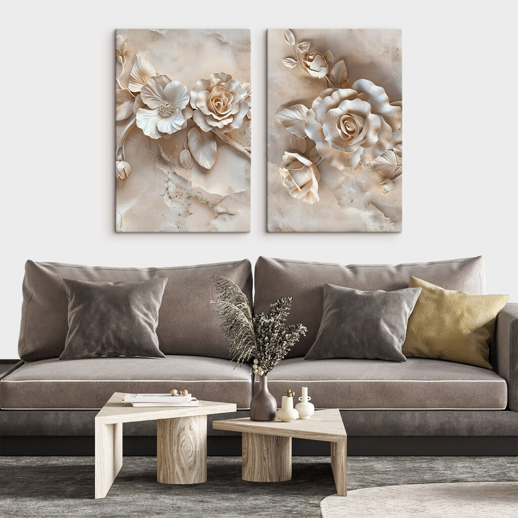 Flores sobre linhas partidas — interior 1