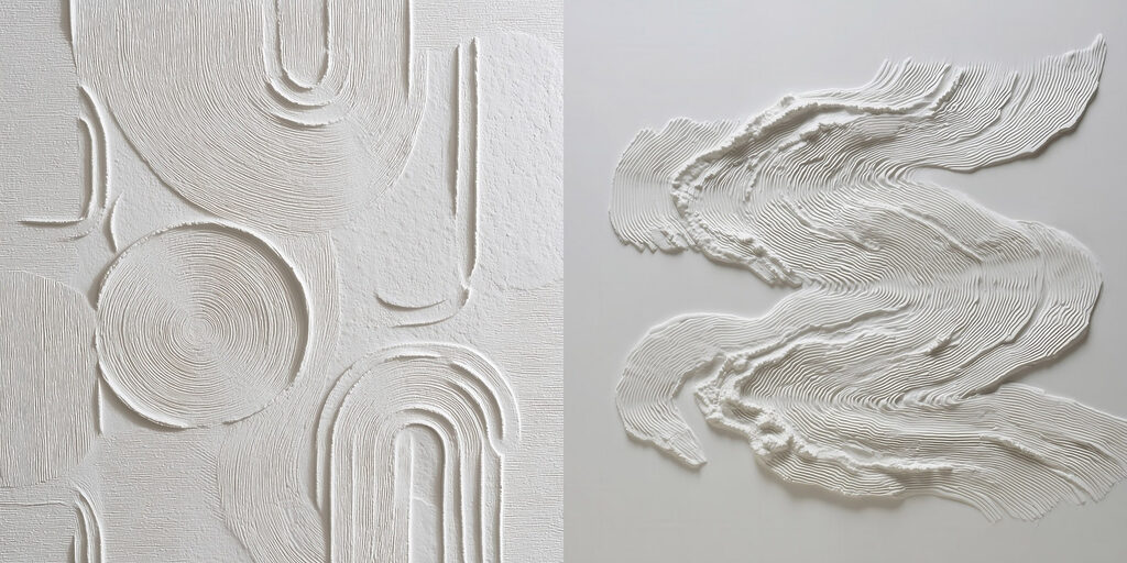 Sulcos e traços brancos — design completo