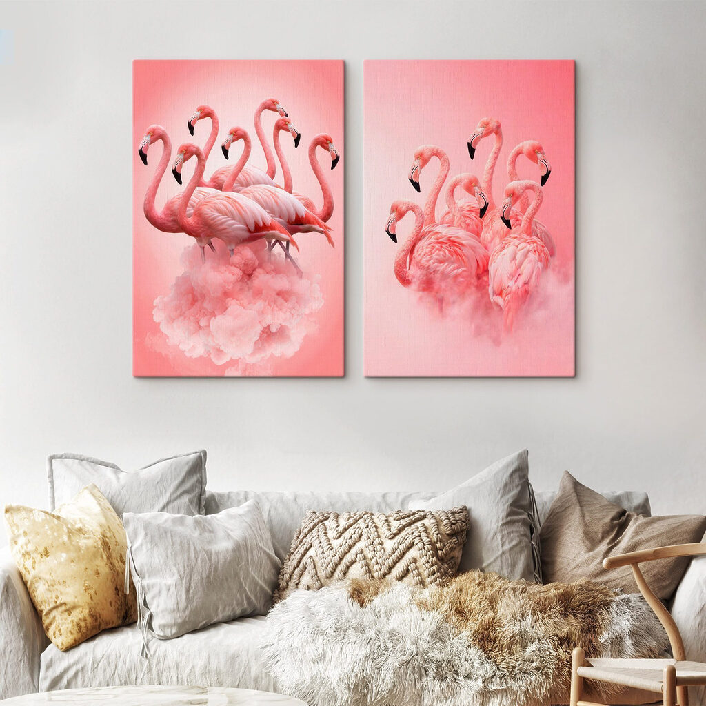 Flamingos nas nuvens — interior 1
