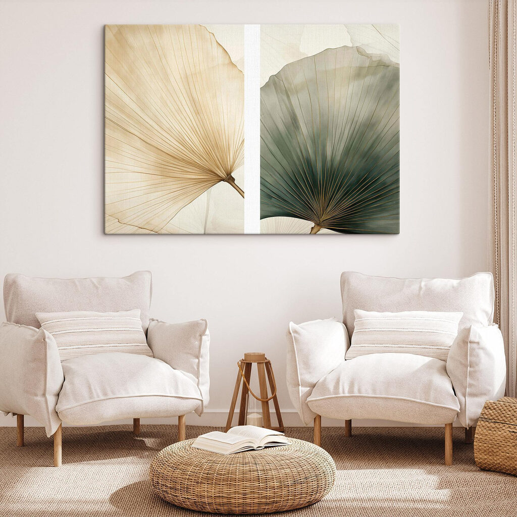 Duas folhas em leque — interior 1