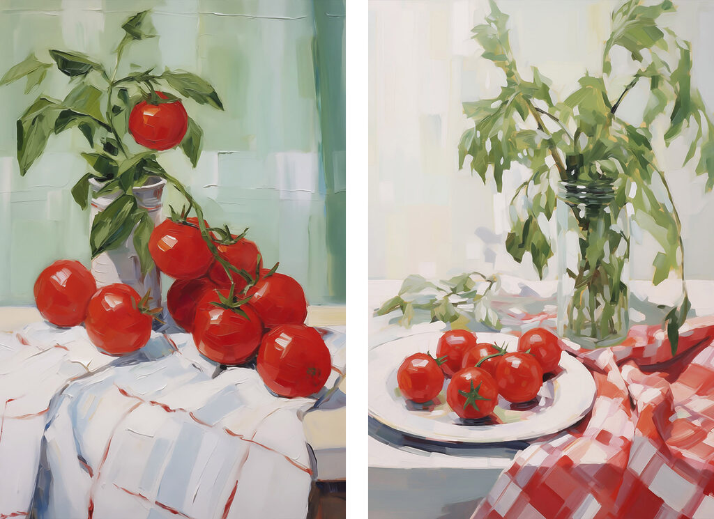 Tomates na janela — design completo