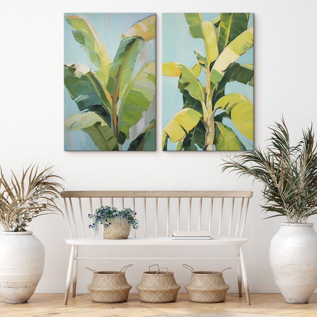 Folhas frescas em pinceladas — interior 2