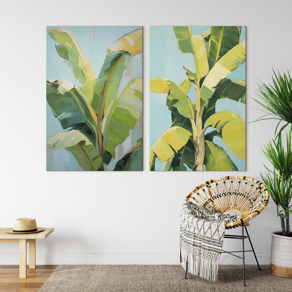 Folhas frescas em pinceladas — interior 1