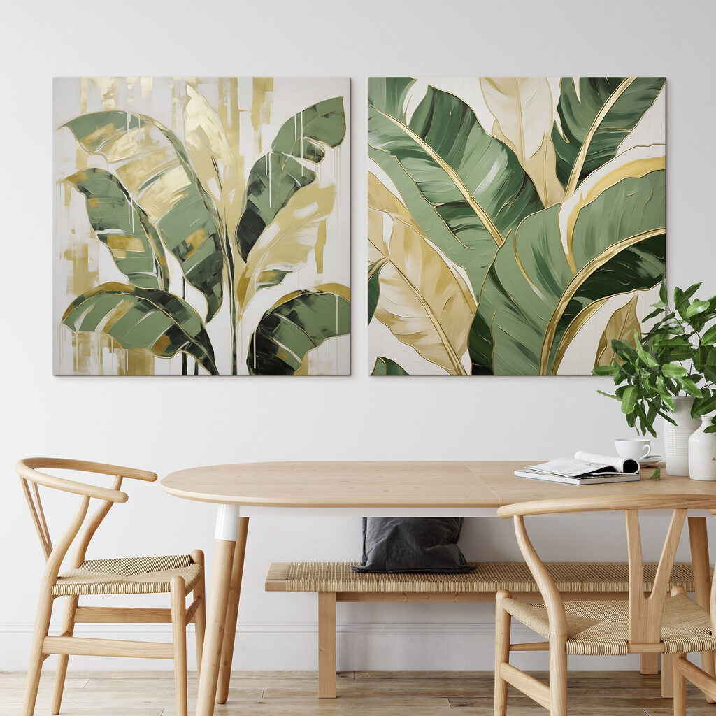 Folhas verdes com reflexos — interior 2
