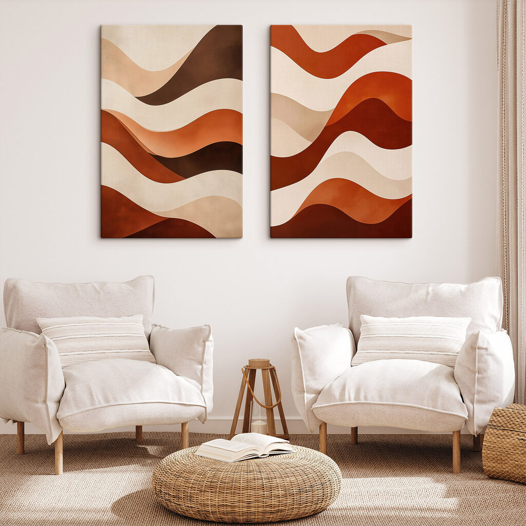 Ondas castanho-ferrugem — interior 1