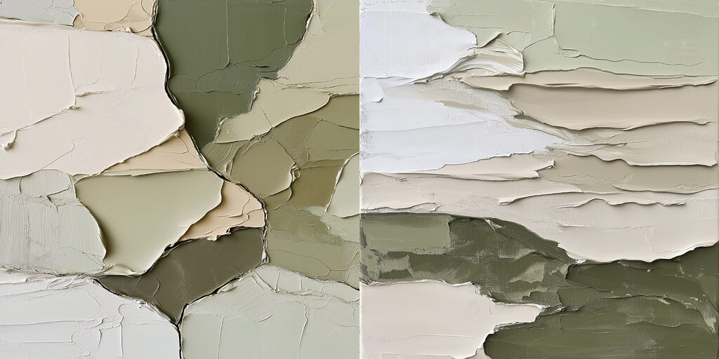 Verde entre tintas grossas — design completo