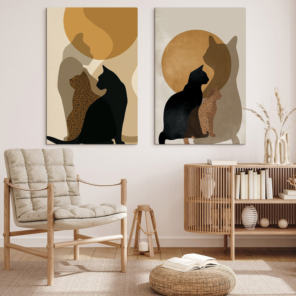Gatos entre formas quentes — interior 2