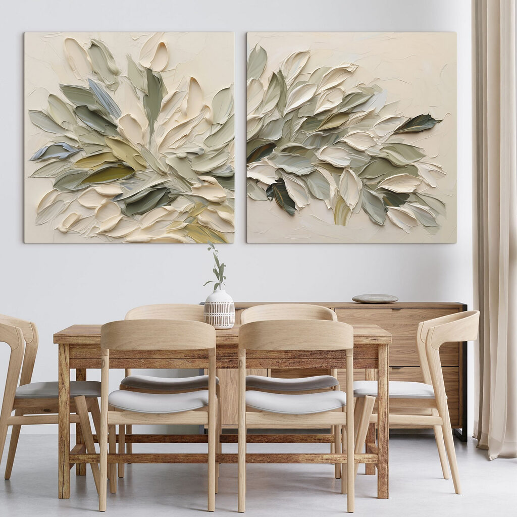 Folhas em pinceladas grossas — interior 2