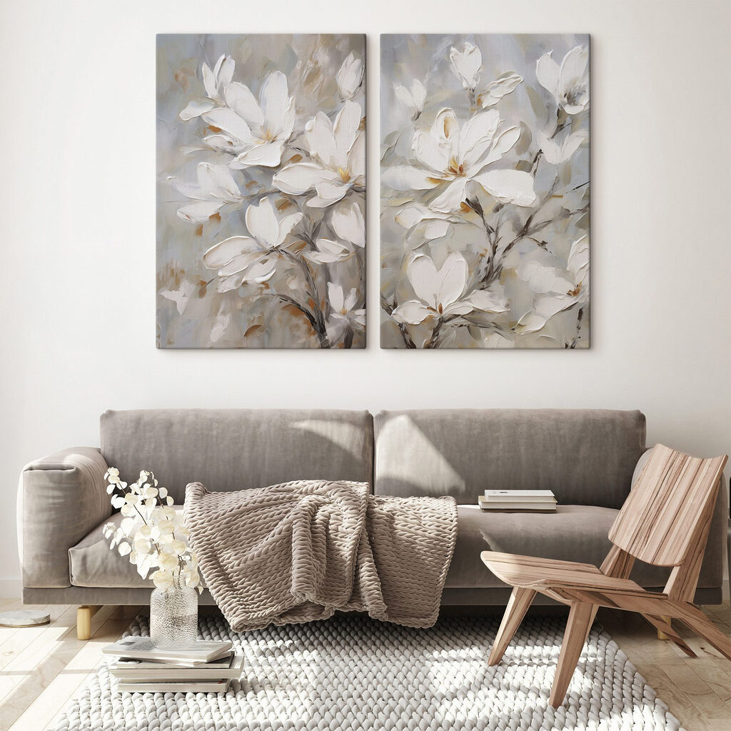 Ramos brancos em flor — interior 1