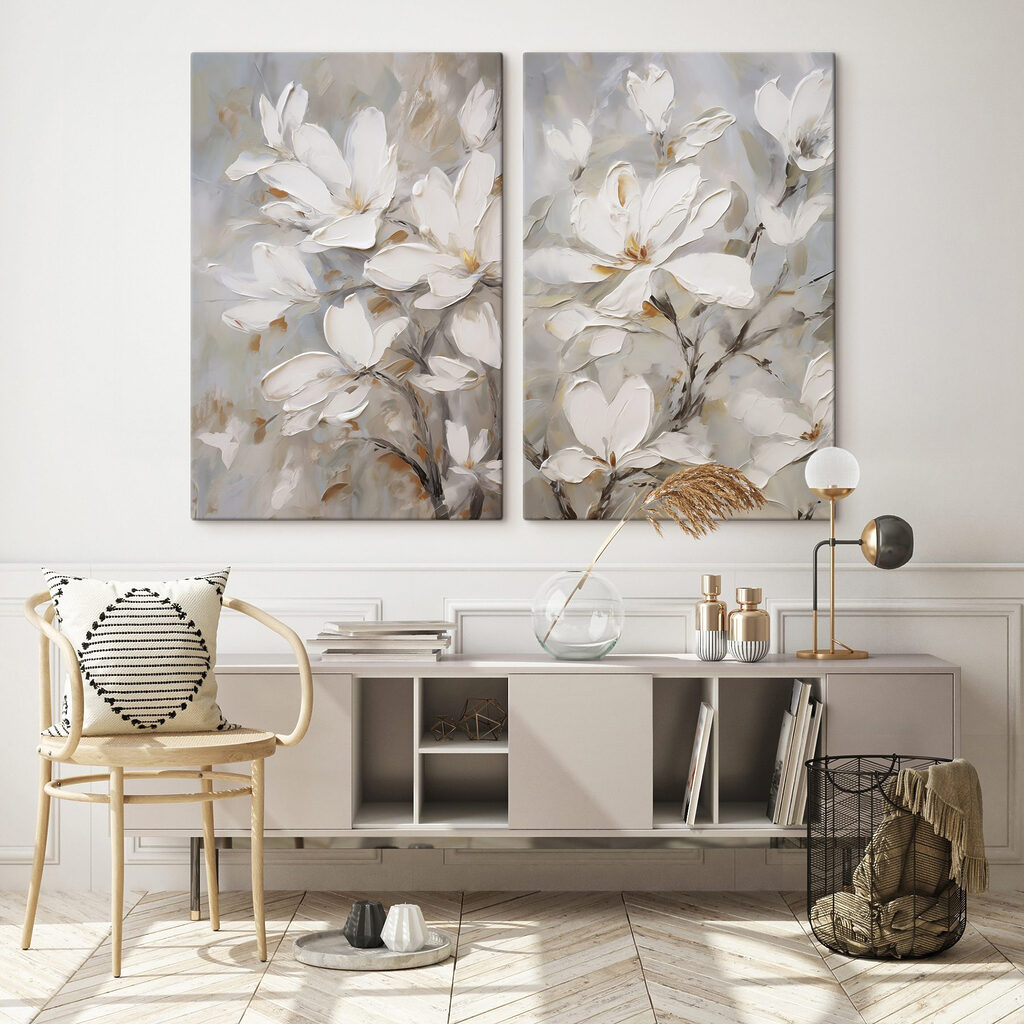 Ramos brancos em flor — interior 2