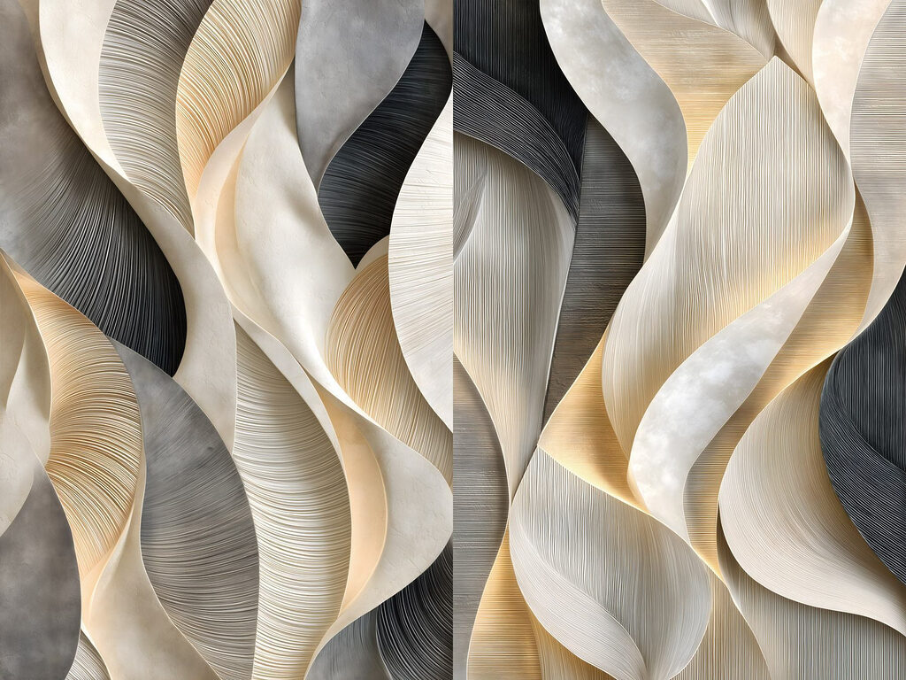 Folhas em ondas — design completo