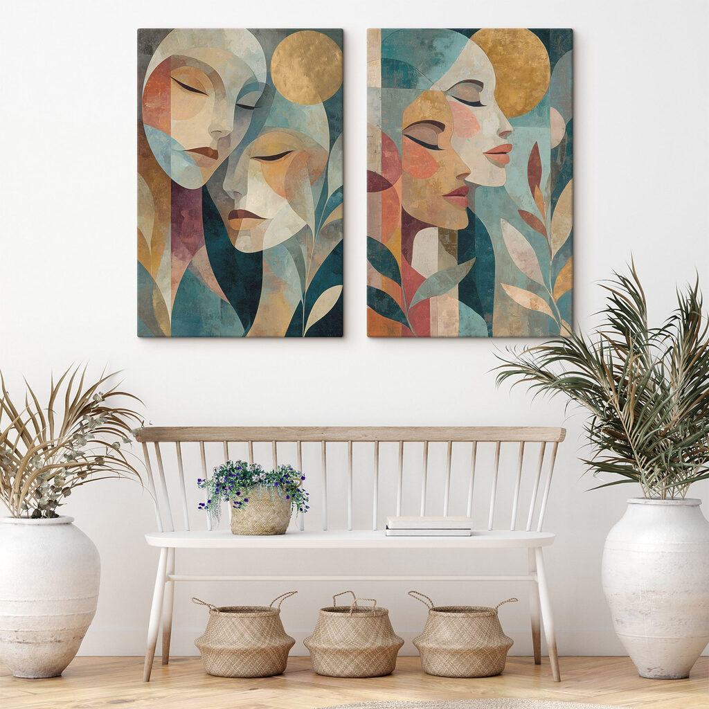 Rostos entre folhas — interior 2
