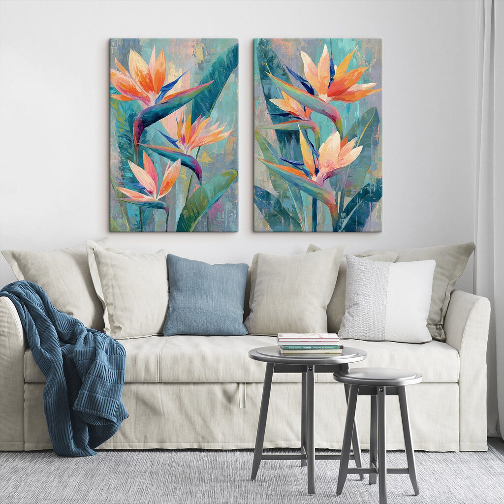 Flores tropicais em pinceladas — interior 2