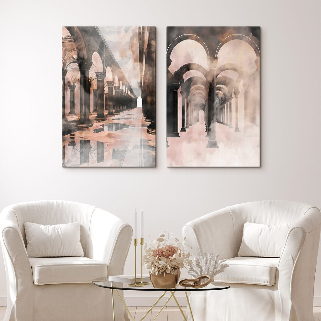 Colunas junto à água — interior 1