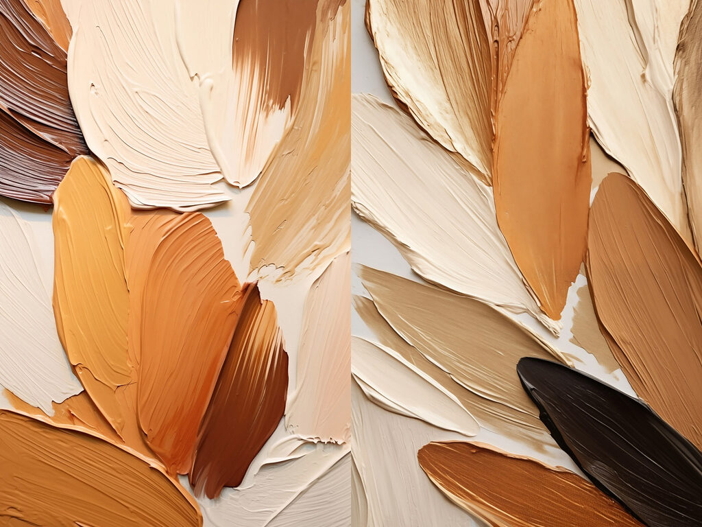 Ocre em pinceladas largas — design completo