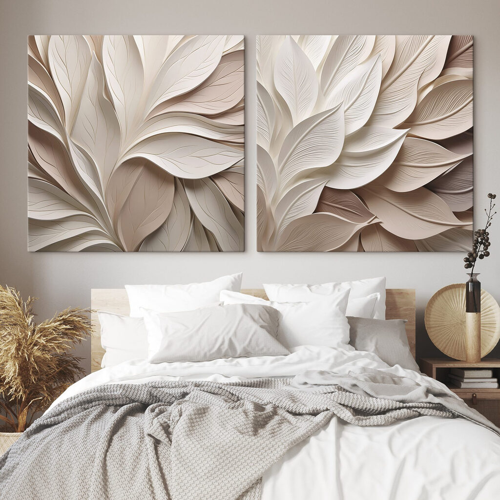 Folhas em branco num interior