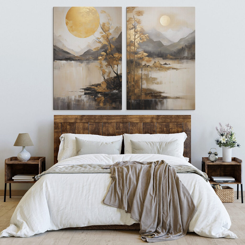 Sol dourado no lago — interior 1