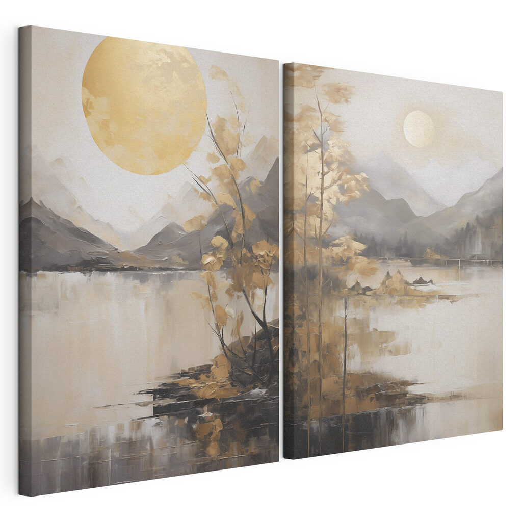 Sol dourado no lago — vista do produto