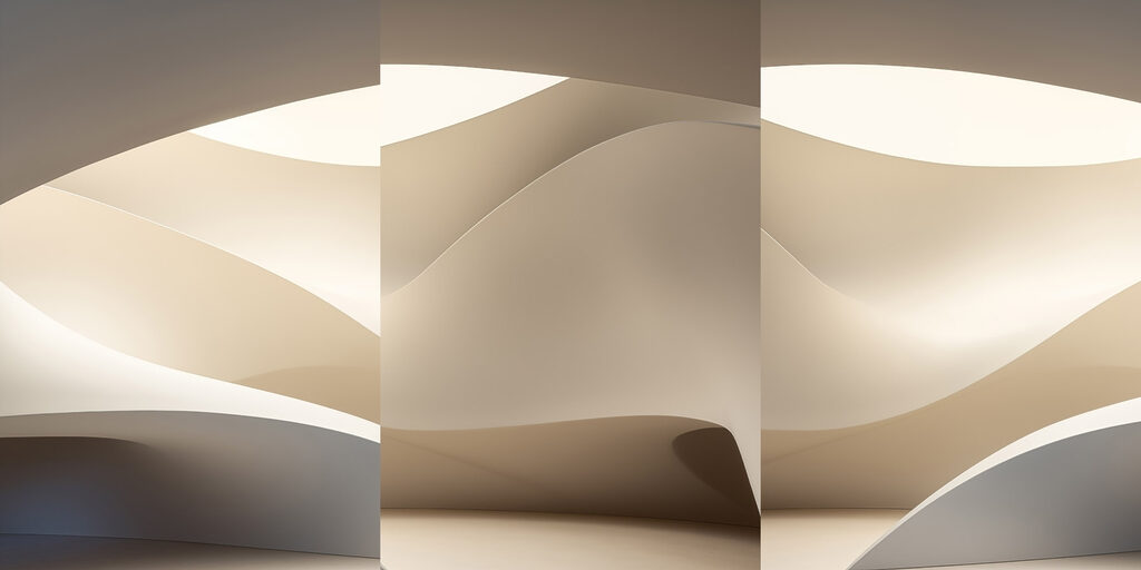Curvas sob uma clarabóia — design completo