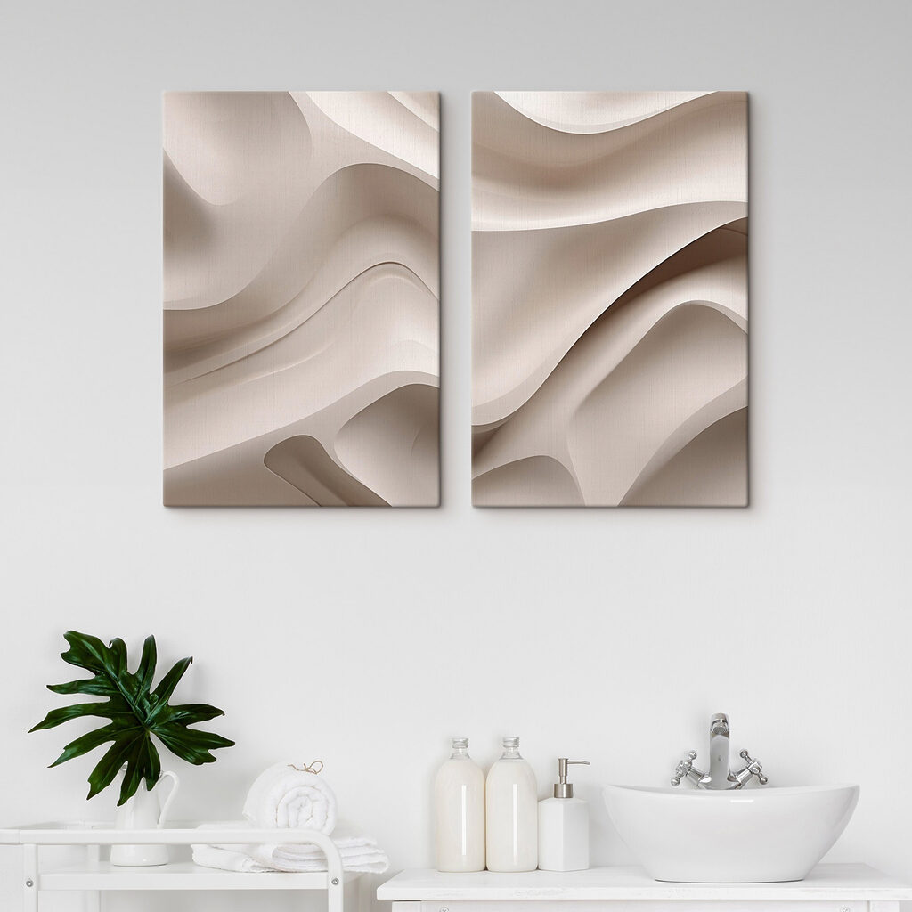 Ondas brancas com sombra — interior 2