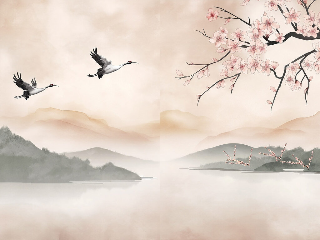 Grous sobre o lago — design completo