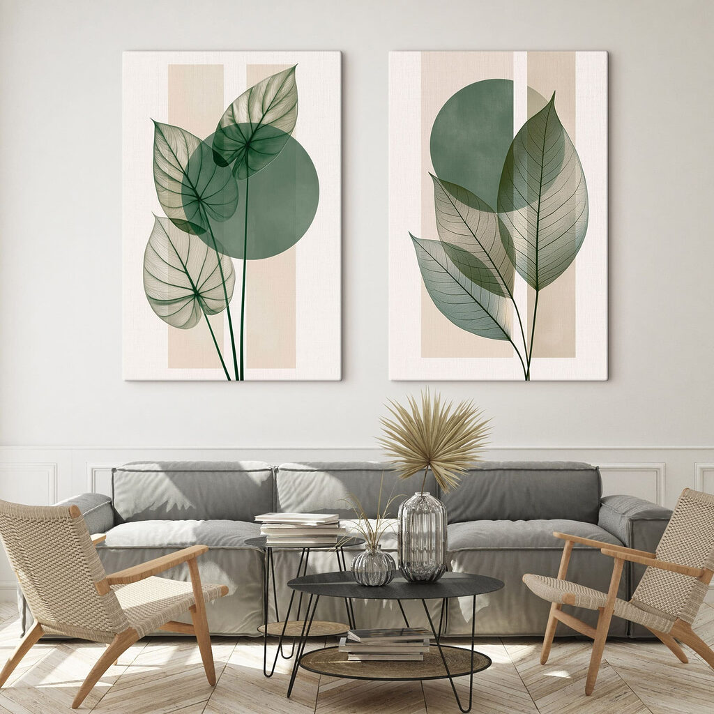 Folhas verdes suaves — interior 1